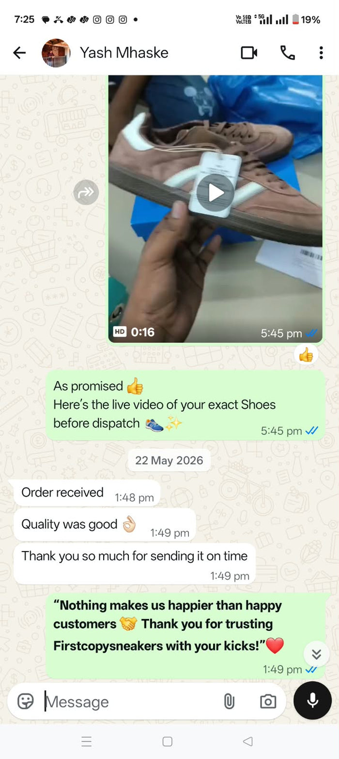 Customer feedback screenshot