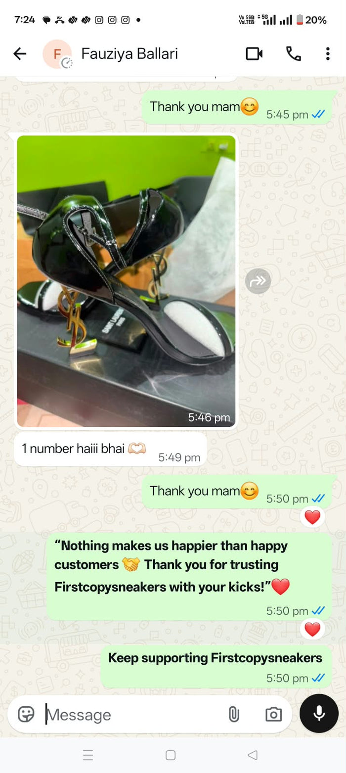 Customer feedback screenshot