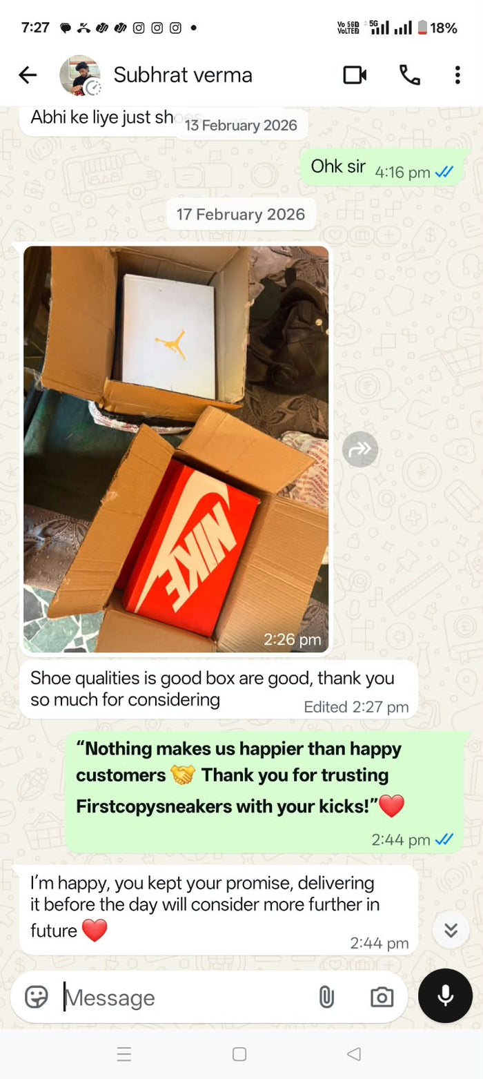 Customer feedback screenshot