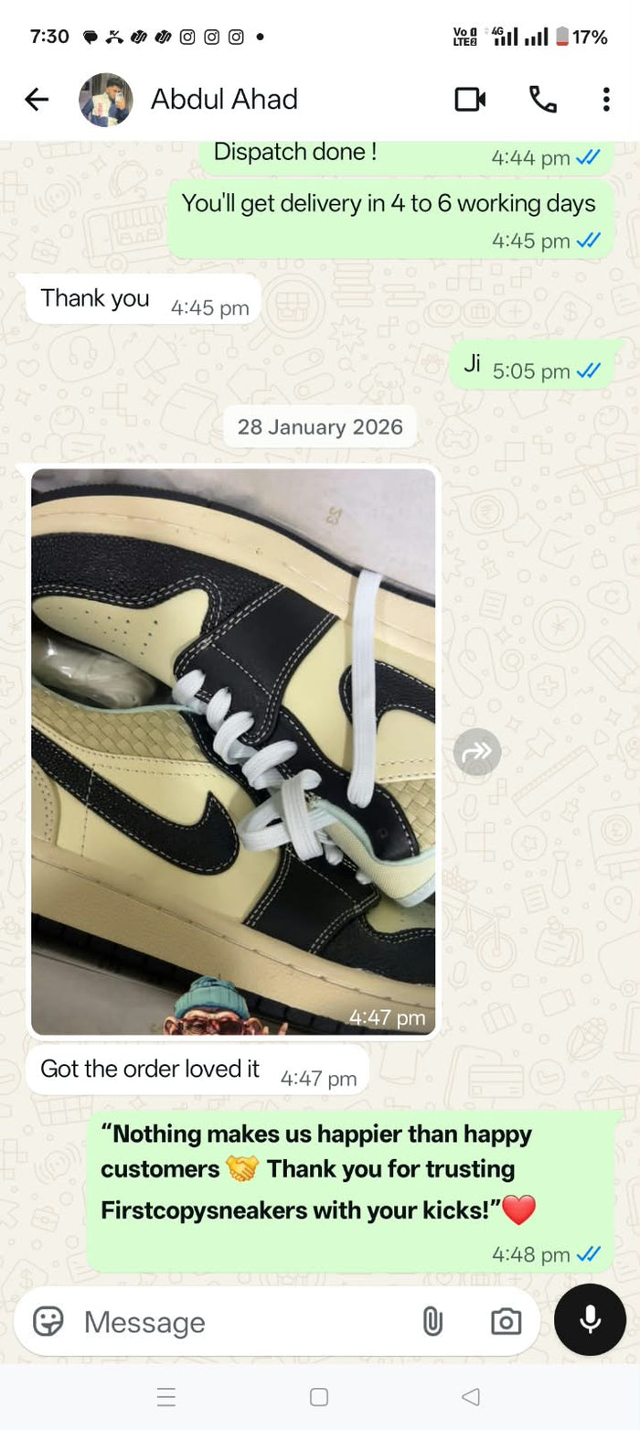 Customer feedback screenshot
