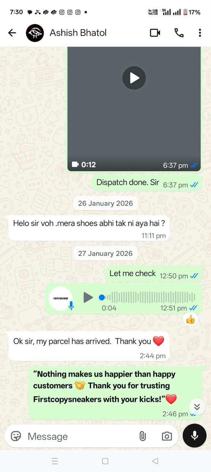 Customer feedback screenshot