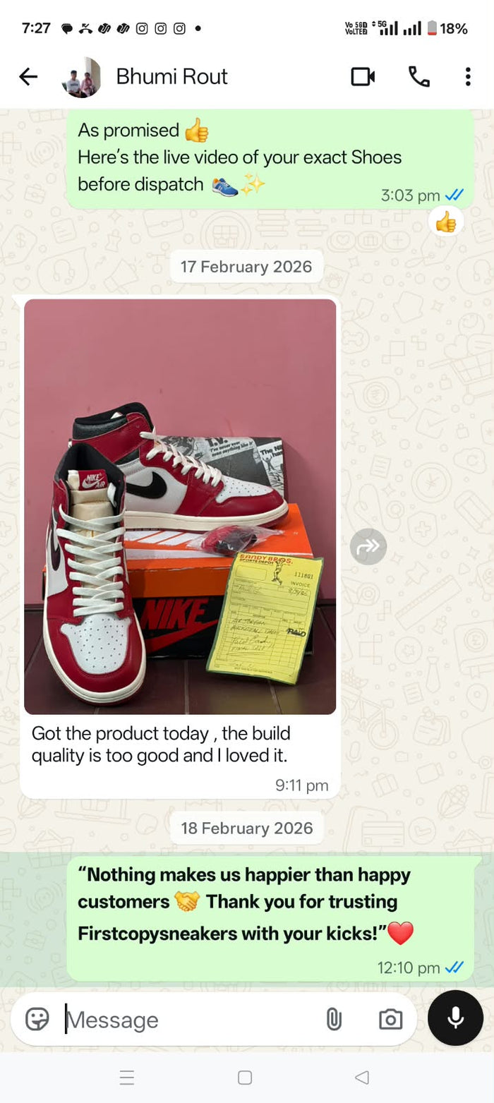 Customer feedback screenshot