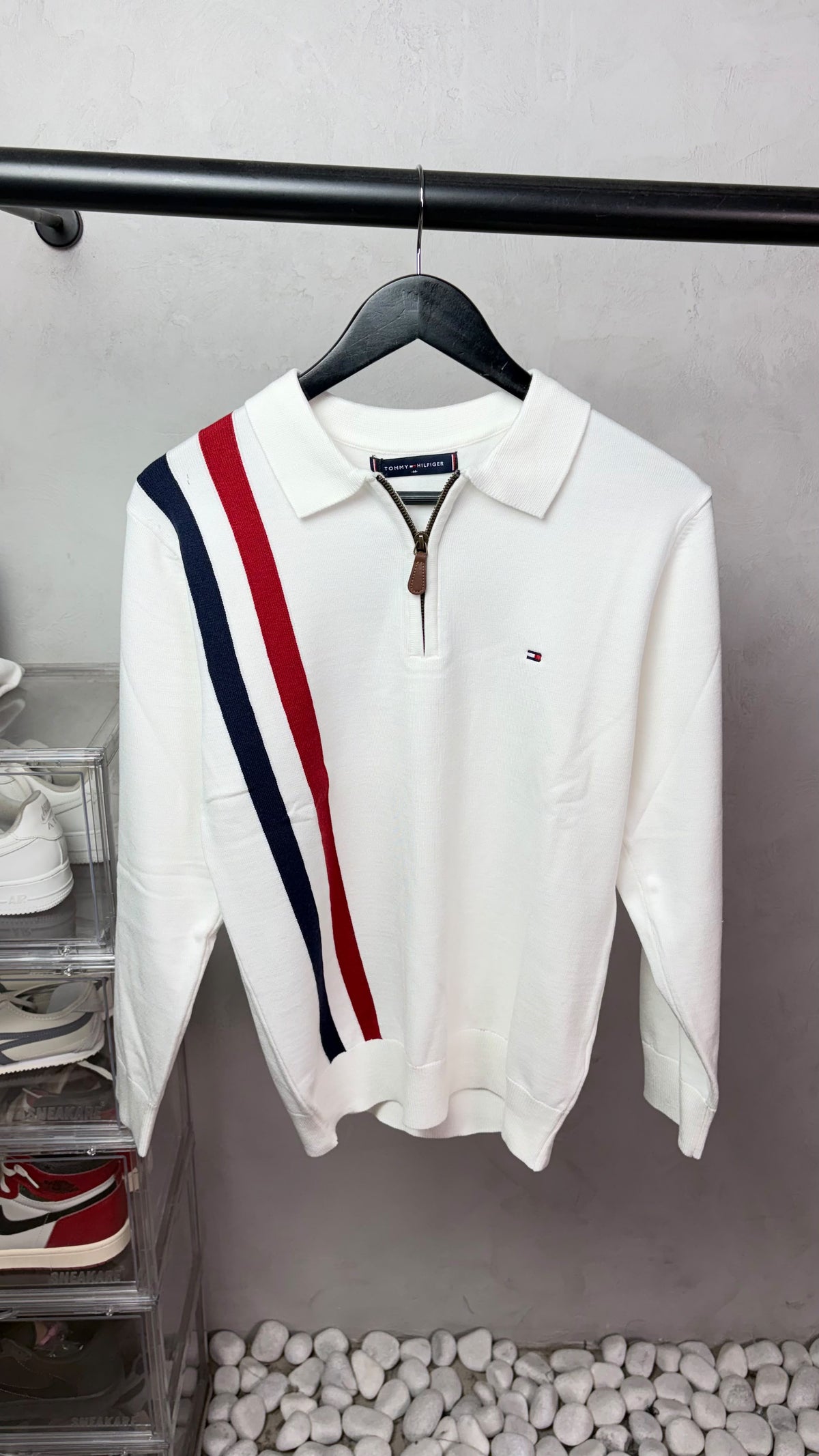 Tomm_y Hilfige_r Full Sleeves Knit Polo T-Shirt