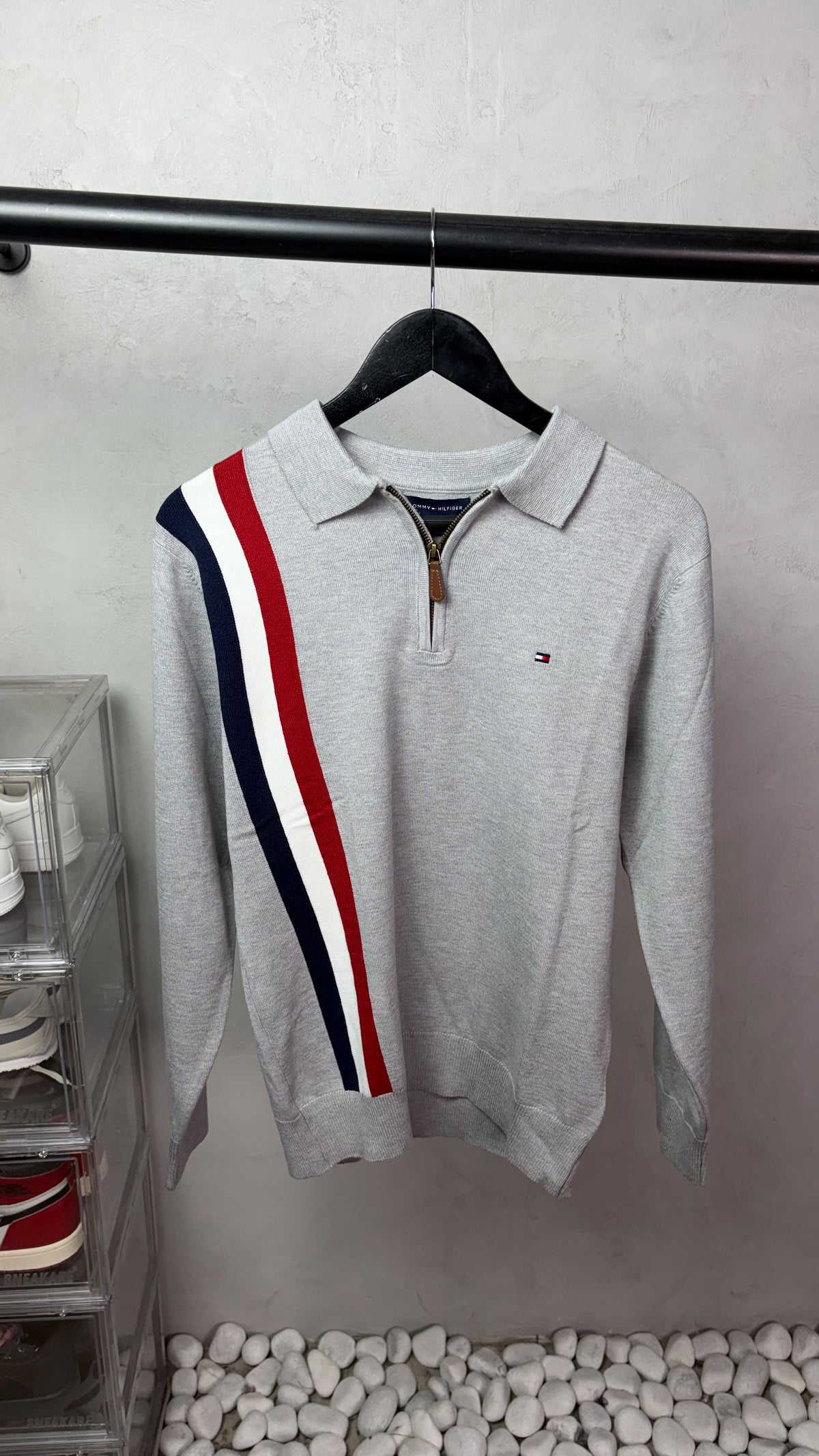 Tomm_y Hilfige_r Full Sleeves Knit Polo T-Shirt