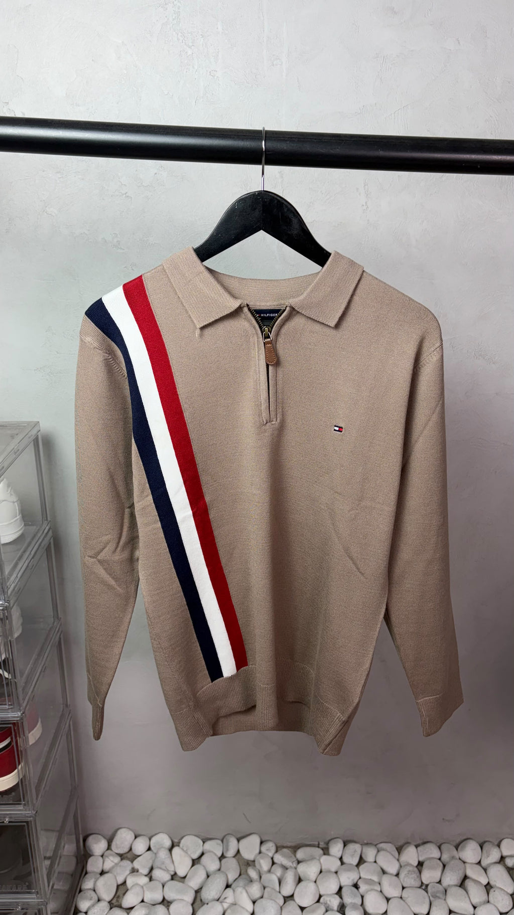 Tomm_y Hilfige_r Full Sleeves Knit Polo T-Shirt
