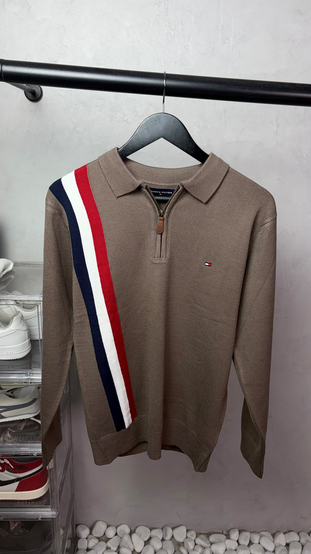 Tomm_y Hilfige_r Full Sleeves Knit Polo T-Shirt