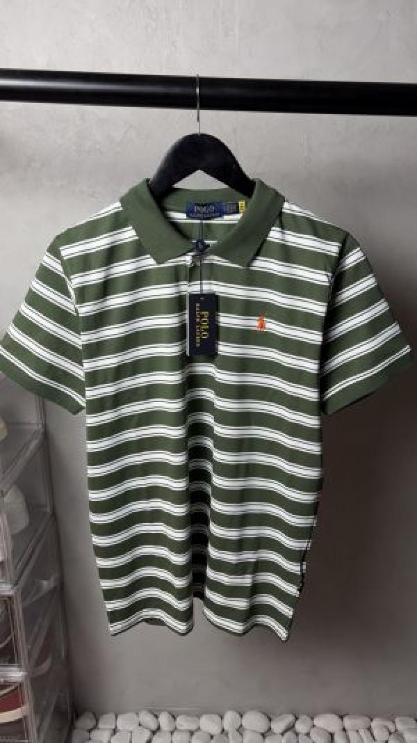 Ralp_h Laure_n Premium Striped Polo T-Shirt With OG Packaging 1343
