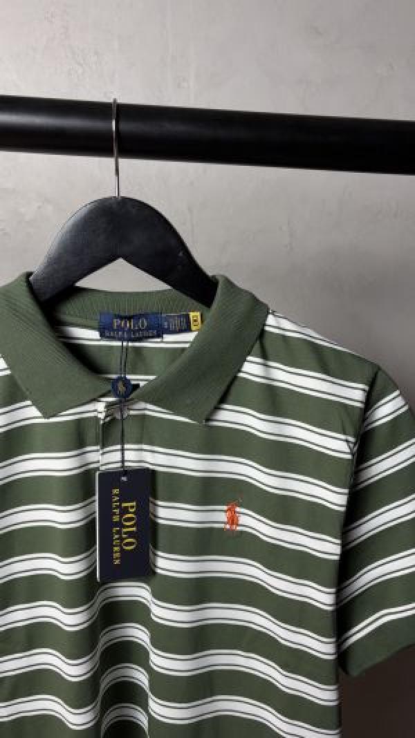 Ralp_h Laure_n Premium Striped Polo T-Shirt With OG Packaging 1343