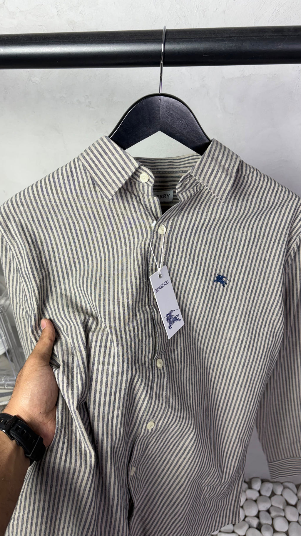 Burberr_y Premium Stripe Shirts