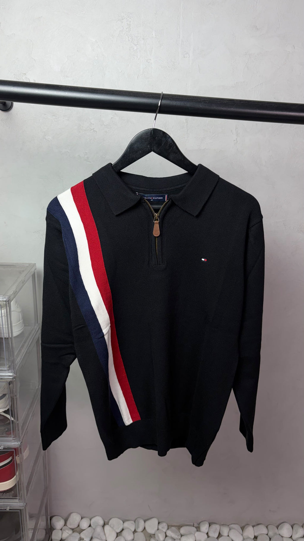 Tomm_y Hilfige_r Full Sleeves Knit Polo T-Shirt