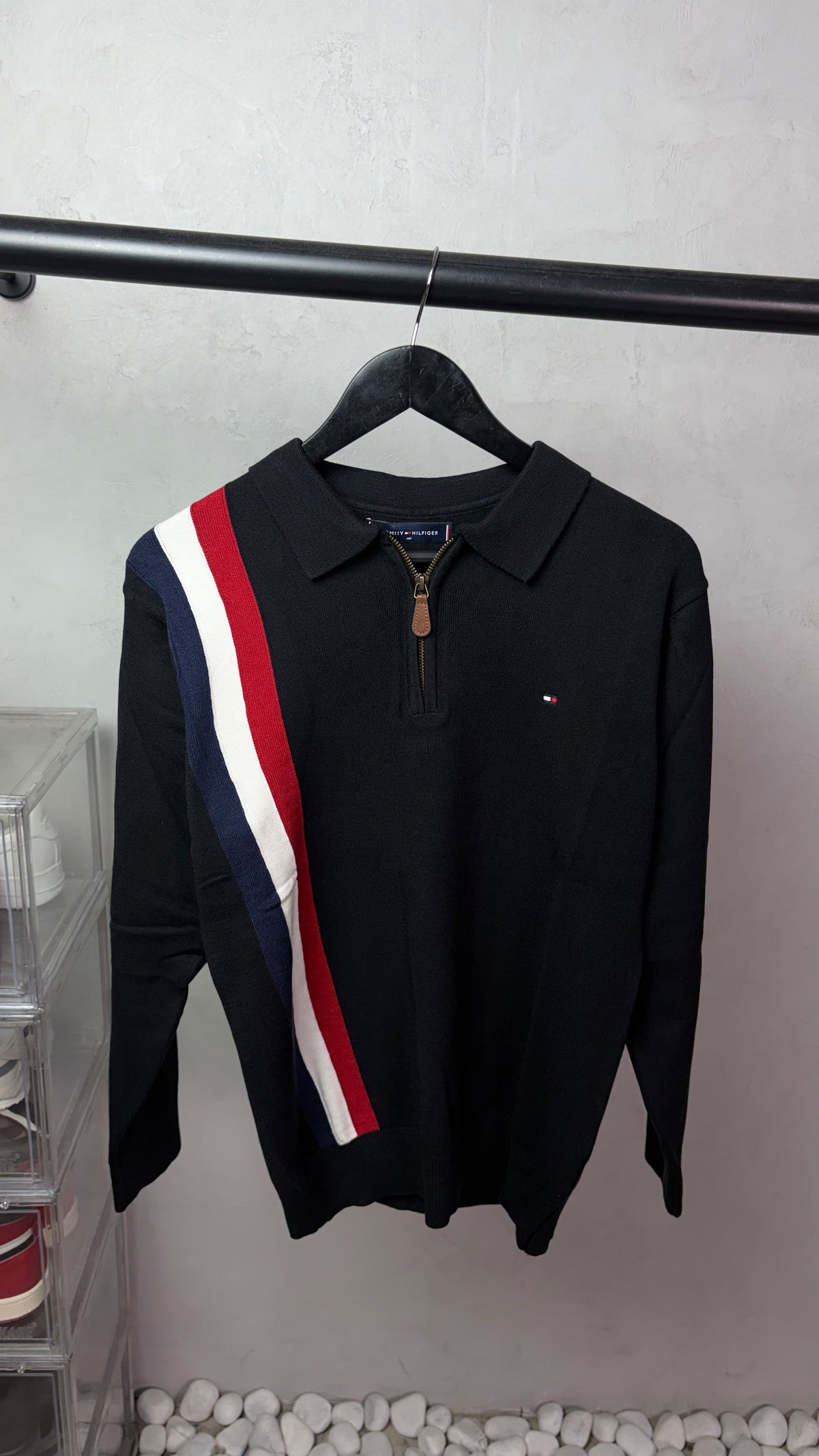 Tomm_y Hilfige_r Full Sleeves Knit Polo T-Shirt